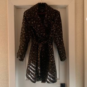 Preston & York gently worn leopard coat. Size 16